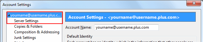On the left hand side of the Account Settings window, you'll see a list of the email addresses you have set up with separate sections underneath each.