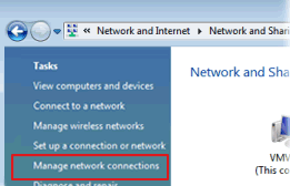 Windows Vista - Manage Network Connection